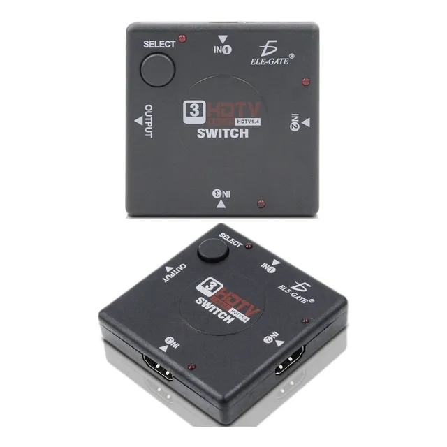 Switch 3 Puertos Selector Splitter Hdtv Full Hd 1080p 