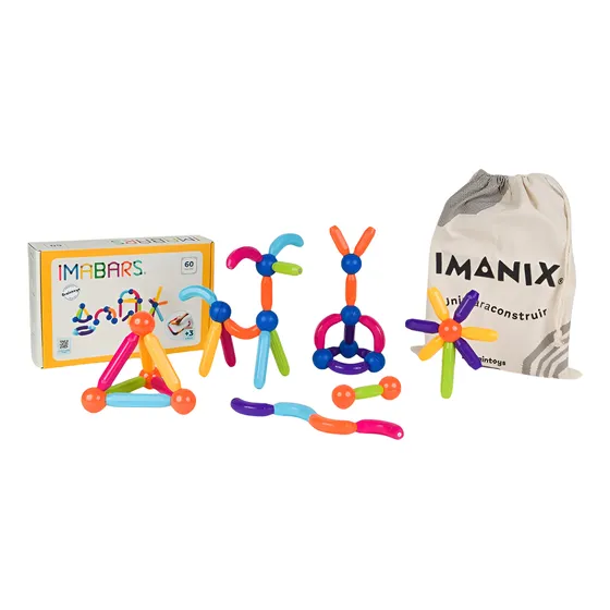 Imanix Imabars Barras Magnéticas 60 Piezas +3 Años