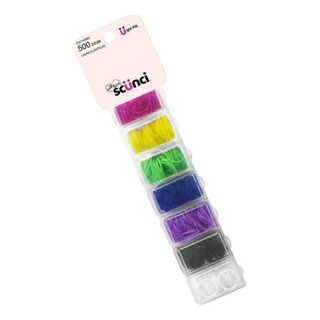 4 Pza Ligas Elásticas Scünci Varios Colores 500 Pzas 4 Pza Ligas Elásticas Scünci Varios Colores 500 Pzas
