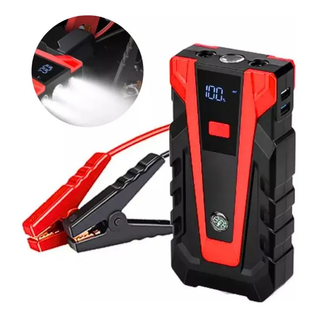 Arrancador De Coche Portátil Luz Emergencia Power Bank