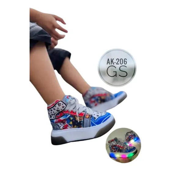 Zapato Deportivo De Niños Deportivos Azul