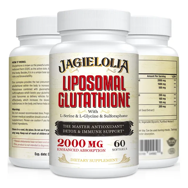 Suplemento De Glutationa Lipossomal Jagielolia 2000mg 180 So