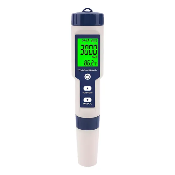 Medidor Digital De Agua 5 En 1 Tds/ec/ph/salinidad/temperatu