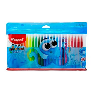 Plumones Lavables Maped Color Peps Ocean 24 Plumines Colores Plumones Lavables Maped Color Peps Ocean 24 Plumines Colores