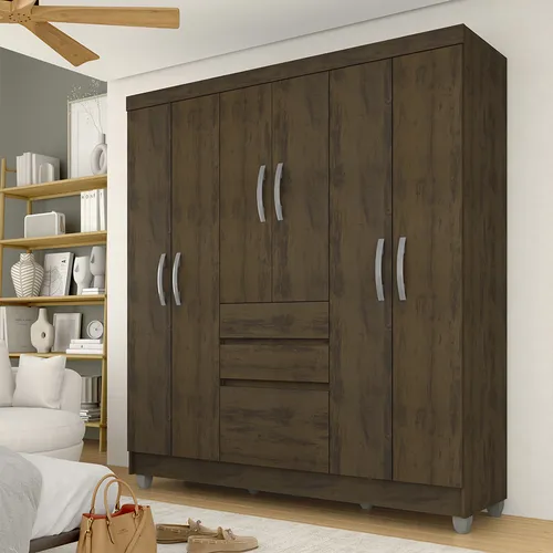 Guarda-roupa Édez Create Ph1747 Cor Carvalho Vermont | MercadoLivre
