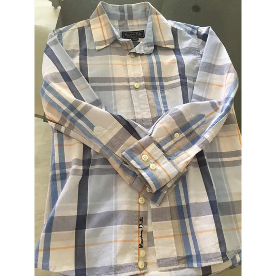 Camisa Niño Massimo Dutti Cuadros Talla 5 A 6 (k10)
