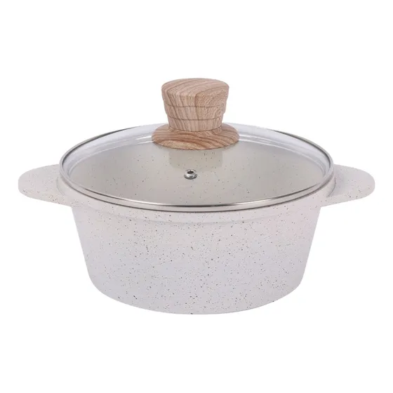 Olla Cacerola Antiadherente Cuori Cuccina 20 Cm Beige