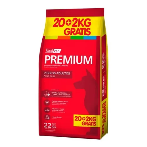 Alimento Vitalcan Premium Para Perro Adulto 22kg