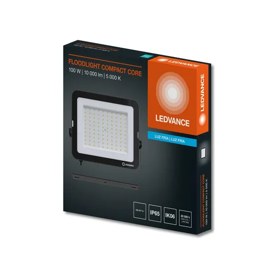 7020997 - Compact Floodlight 100w 5000k Preto - Ledvance