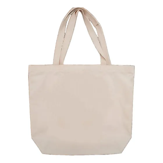 Tote Bag Lona Bolso Color Con Fuelle Playero Loneta