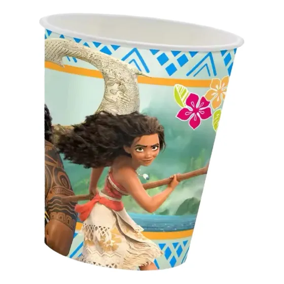 Pack 10 Vasos Descartables Moana Cumpleaños Fiestas
