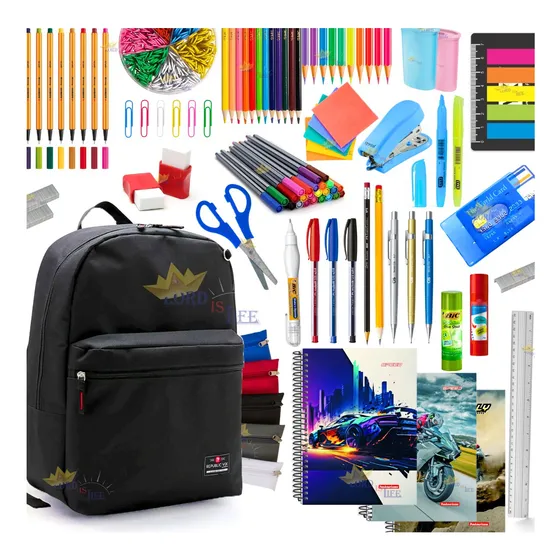 Kit Completo Material Escolar Ensino Fundamental Menina 