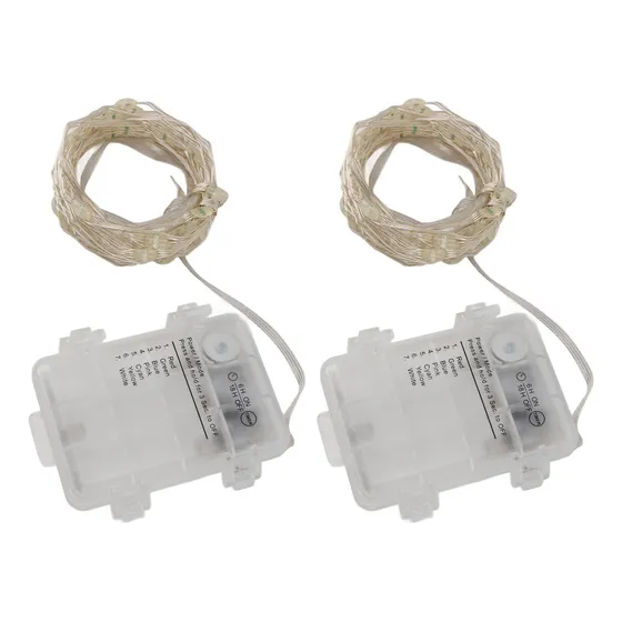 2 Peças String Lights Remote Control Led Fairy Lights 16