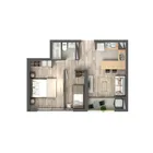 2 dormitorios  |  1 baño