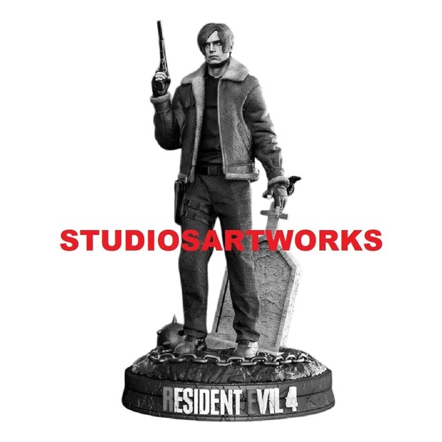 Leon Kennedy Resident Evil 4 Model Kit Armar Y Pintar 18 Cm