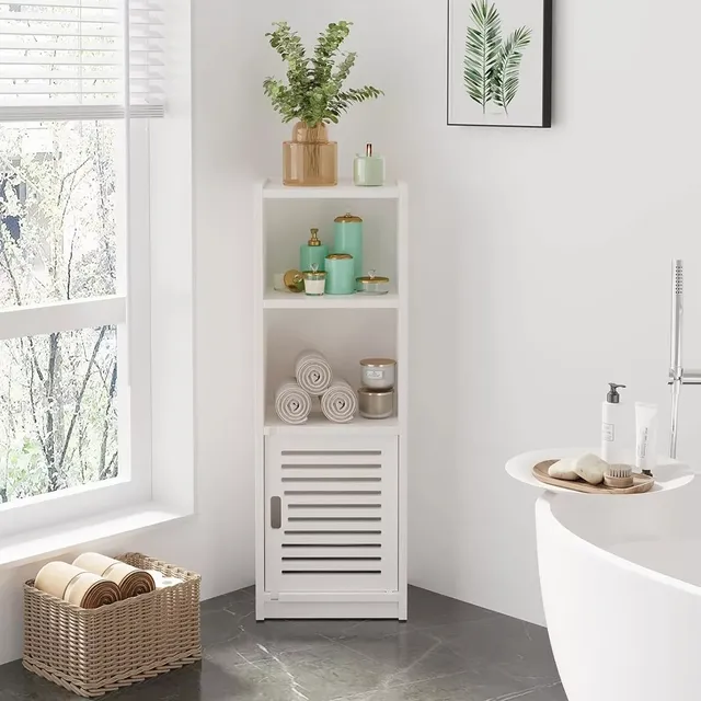3 Niveles Gabinete Mueble Organizador Para Baño Con Puerta