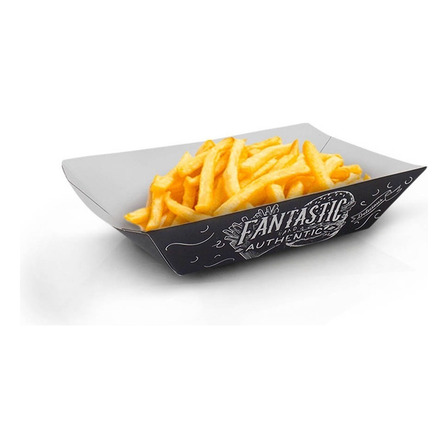 Bandeja P Para Batatas/frituras/ Porções 100 Unidades Bandeja P Para Batatas/frituras/ Porções 100 Unidades