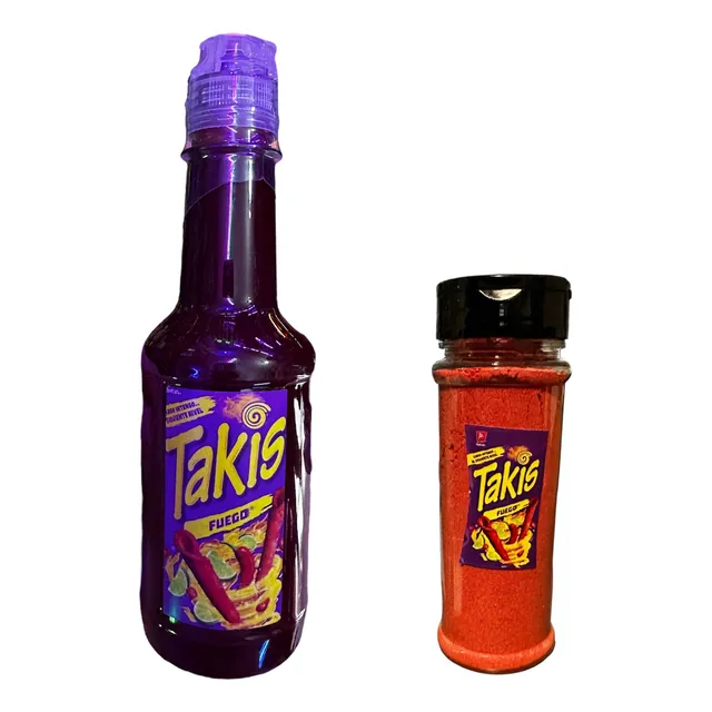 Pack De 2, Sazonador Y Salsa Takis Fuego