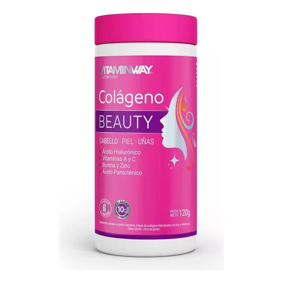 Vitamin Way Colágeno Beauty Cabello Piel Uñas Polvo 120g Sabor Limón