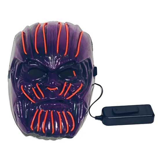 Máscara Fantasia Thano  Com Led Festa Balada Halloween Raver