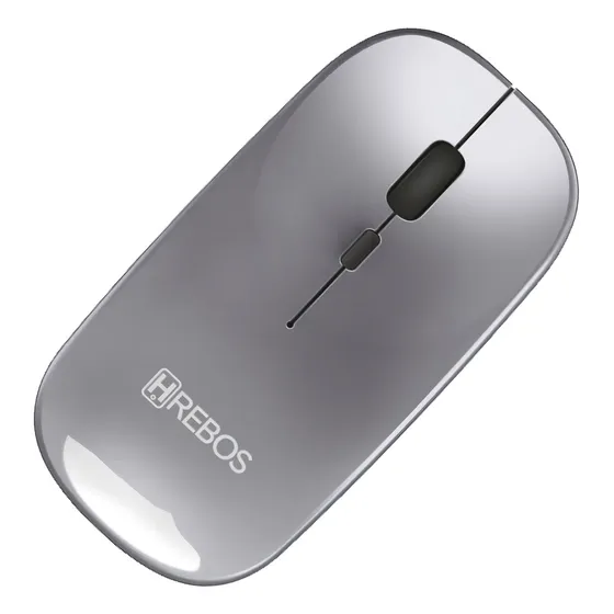 Mouse Sem Fio Recarregável Bluetooth Para Mackbook Notebook Cor Cinza
