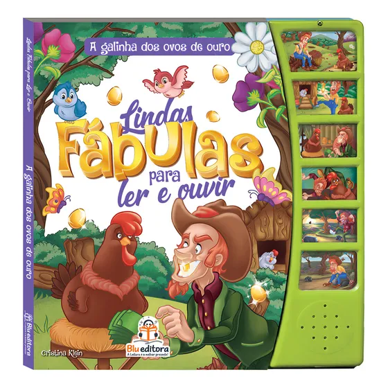 Lindas fábulas para ler e ouvir: A galinha dos ovos de ouro, de Klein, Cristina. Editorial Blu Editora Ltda em português, 2017