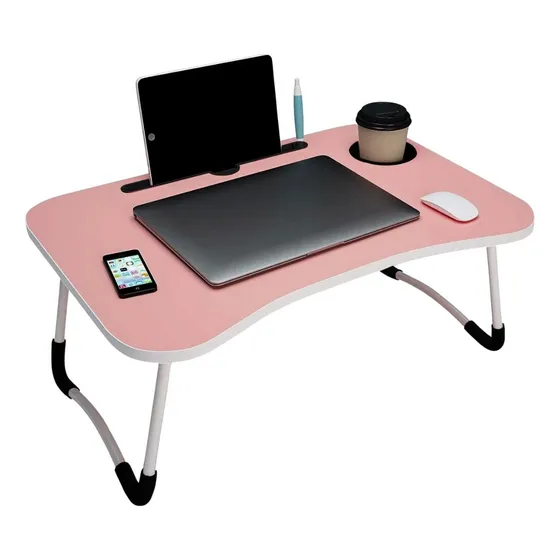Mesinha De Colo Mdf Suporte Notebook Tablet Copo Sofá Cama