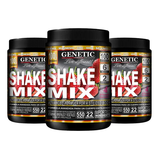 3 Batidos Shake Mix Reemplaza Comida Control Peso + Dieta