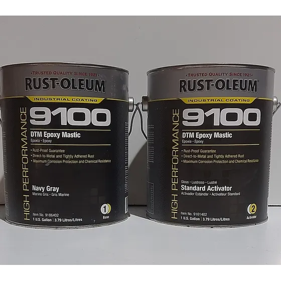 Rust Oleum Kit Epoxi 9100 Gris Naval + Activador 7.56lt 