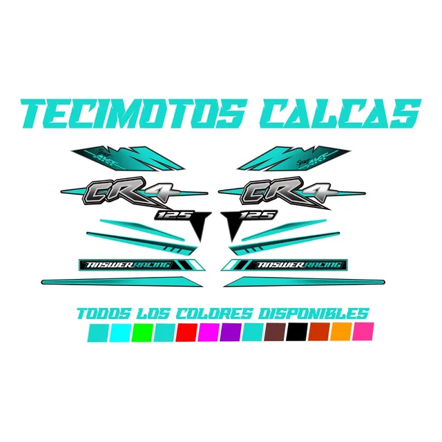 Kit Calcomanias Akt Cr4 125 Originales
