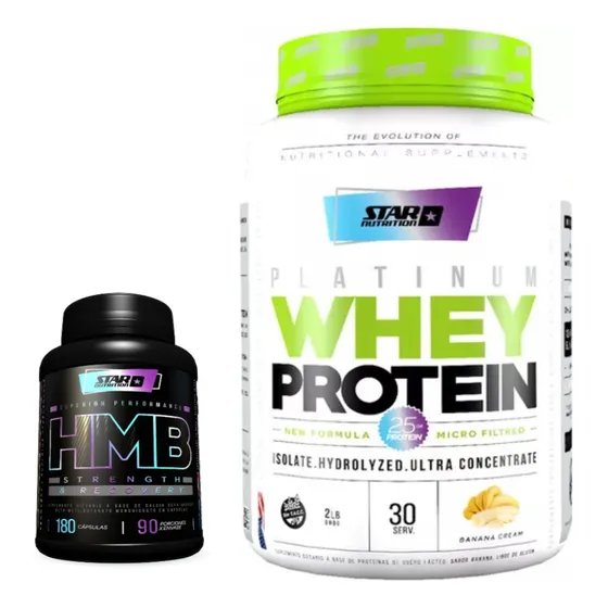Platinum Whey Protein 2lb + Hmb X180 Caps Star Nutrition
