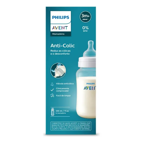 Biberón anticólico 330 ml Scy106/01 Philips Avent White Animals