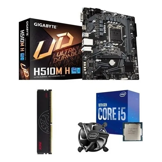 Kit Upgrade Core I5 10400 + Giga H510m + 8gb Patriot Viper
