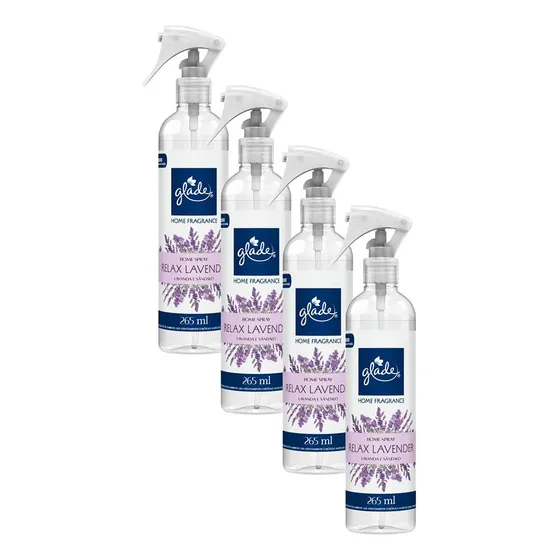 Kit 4 Odorizador Relax Lavender Glade Home Fragrance 265ml