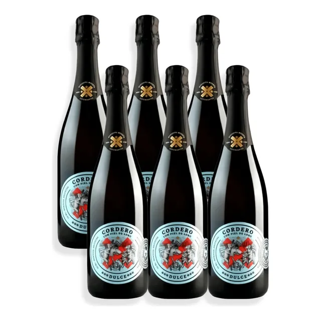 Espumante Cordero Con Piel De Lobo Blanco Dulce 750ml X6u