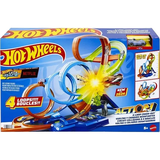 Hot Wheels Pista Action Voltas Colisoes Desafiadoras Mattel