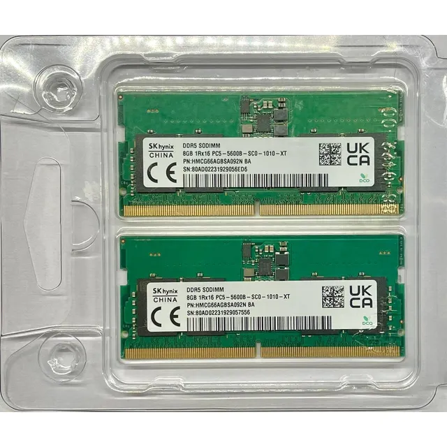 Memoria Ram Sodimm Notebook Sk Hynix Ddr5 16gb (2x8gb) 5600