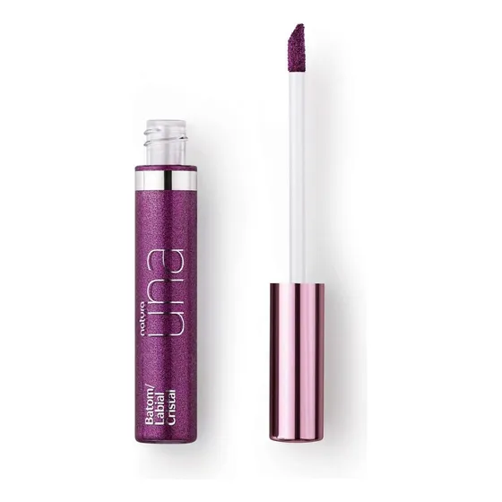 Batom Cristal Labial Una Roxo Natura Acabamento Perolado
