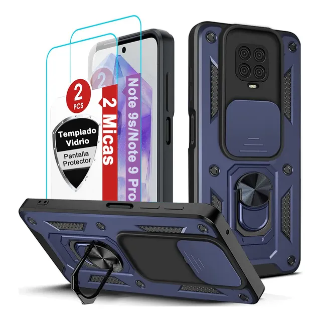 Funda Para Redmi Note 9s/note 9 Pro 4g/note 9 Pro Max Con Uso Rudo Carcasa + 2micas