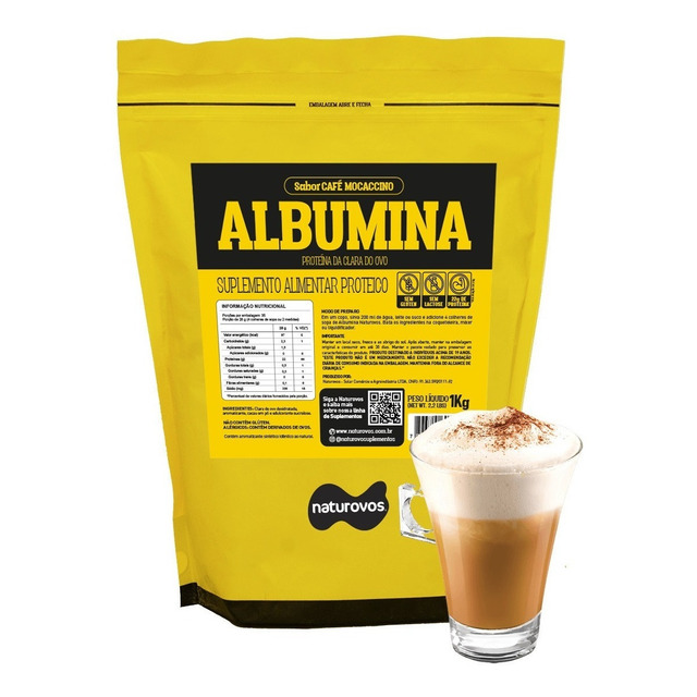 Albumina Naturovos 1kg - Café Mocaccino Albumina Naturovos 1kg - Café Mocaccino