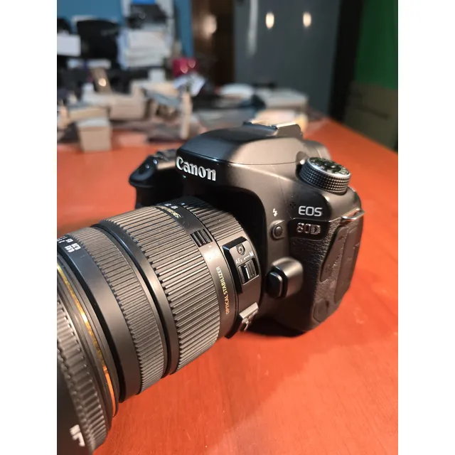Canon Eos Kit 80d + Lente 17-50mm F2.8 Sigma Dc Dslr Negro