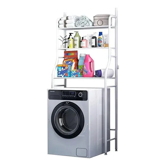Estante Organizador Para Muebles Lavadora Color Negro