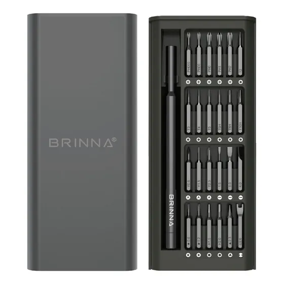 Kit Destornillador Precisión Crv Brinna 24 Puntas Magneticas