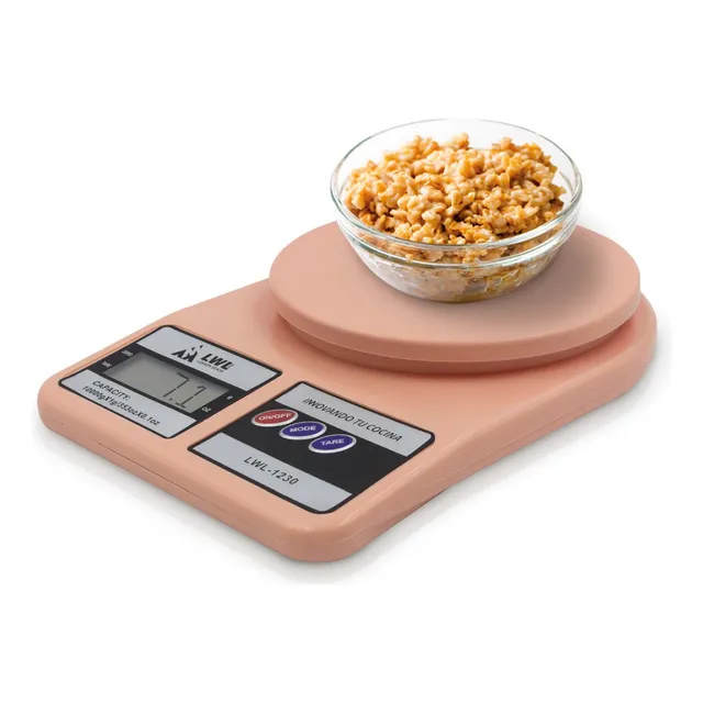 Báscula de cocina digital Queen Sense Hard Work LCD3-10 pesa hasta 10kg naranja