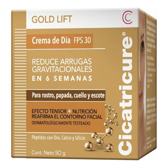 Creme Crema de Día Cicatricure Gold Lift dia para todos os tipos de pele de 50mL/50g 60+ anos