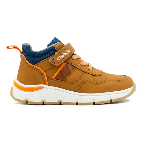 Botas Casuales Chabelo Para Niño Ajuste Velcro Café 18-21.5