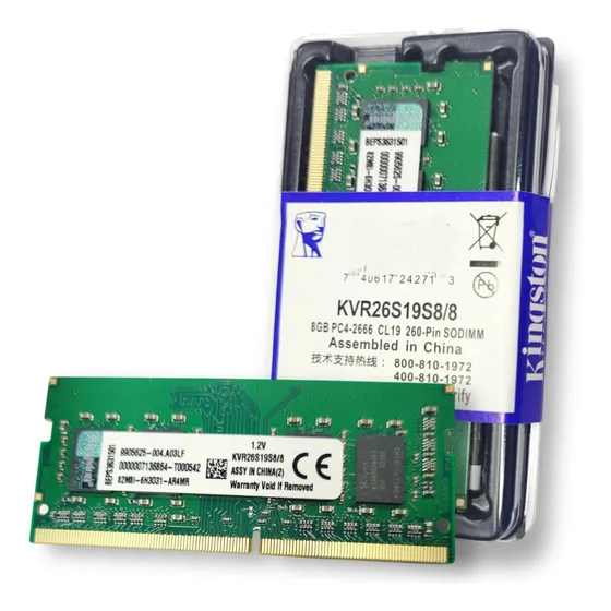 Memoria Ram Laptop 8gb Ddr4 2666mhz Pc4-21300 Kingston Nueva