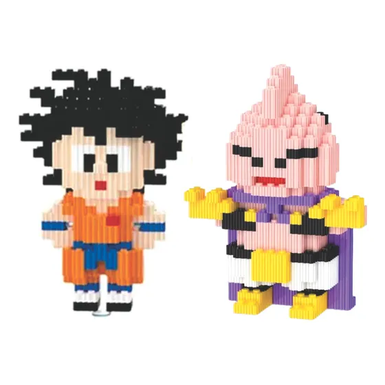Duo Mini Bloques Armables 3d Figuras De Acción Dragon Ball