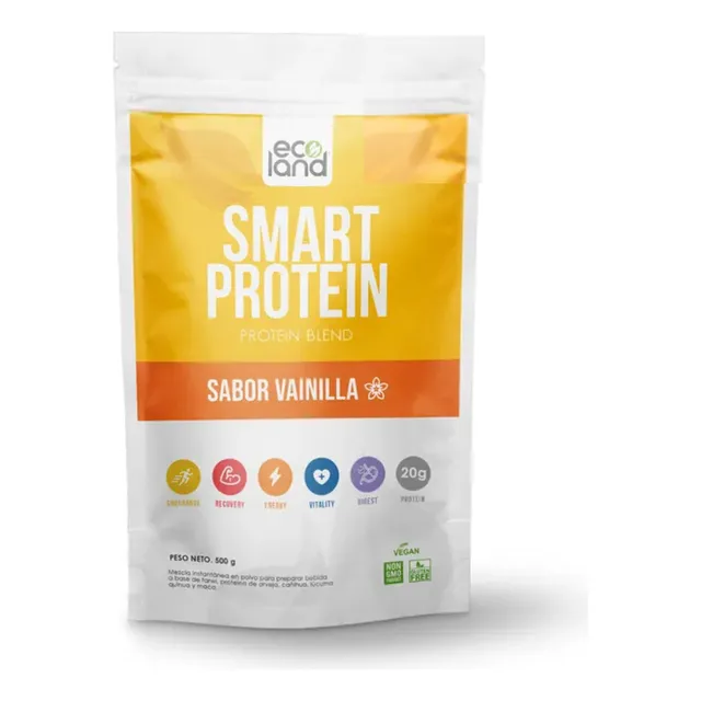 Proteina Vegetal Smart Protein Ecoland 500gr Sin Gluten Sabor Vainilla
