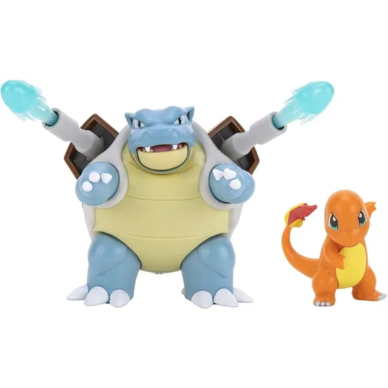 Pokémon Figura De Batalla Blastoise Y Charmander